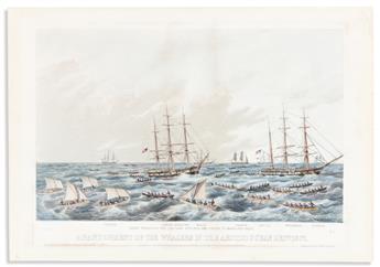 (COMMERCE & EXPANSION.) J.H. Buffords, lithographers. Set of 5 prints depicting the Abandonment of the Whalers in the Arctic Ocean,